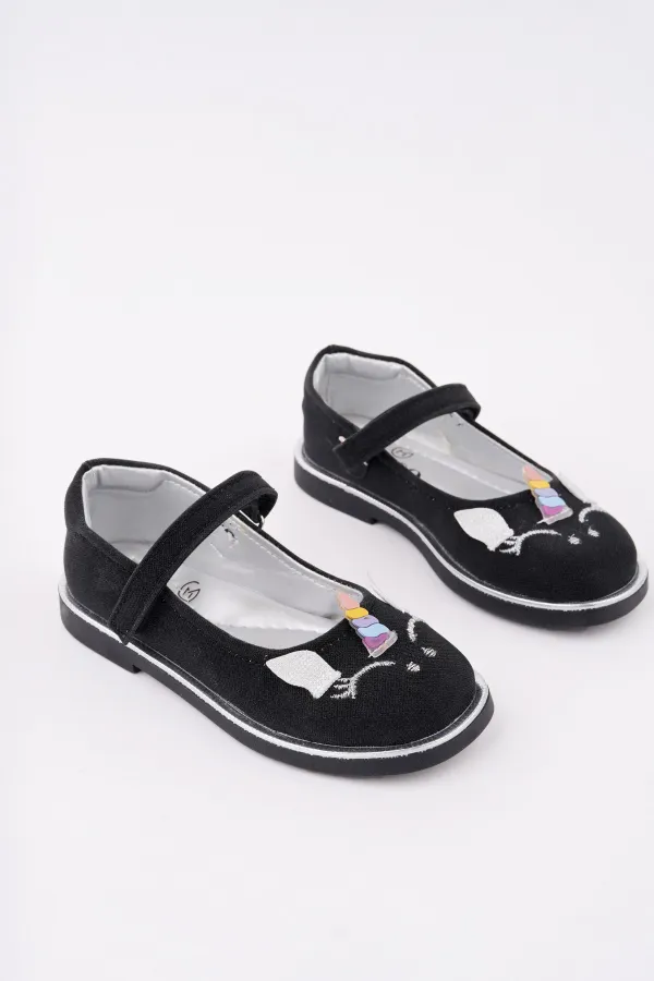 Muggo PATY Cırtlı ve Simli Günlük Kız Çocuk Babet