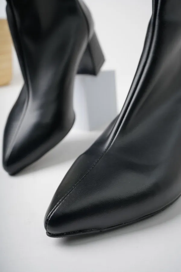 Bottes à talons pour femmes Muggo DARJA, bout pointu garanti, fermeture éclair arrière