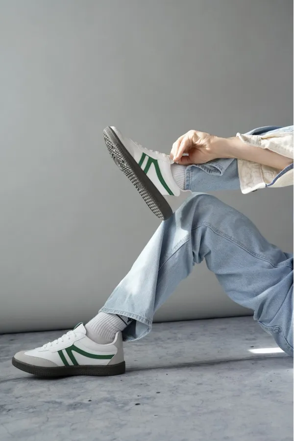 Muggo GARCİA Garantili Unisex Ortopedik Günlük Bağcıklı Yürüyüş Koşu Sneaker Spor Ayakkabı