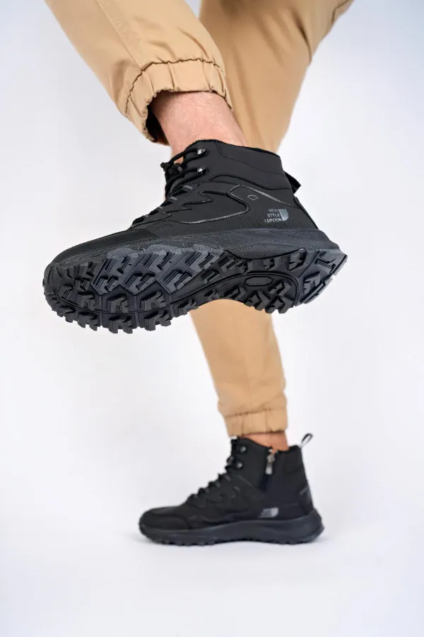 Bottes d'hiver unisexes Muggo Alaska, garanties pour la randonnée en plein air, à lacets et fermeture éclair latérale.