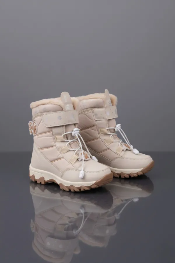 Bottes pour filles Muggo RAGYER à lacets et velcro, doublées de fourrure