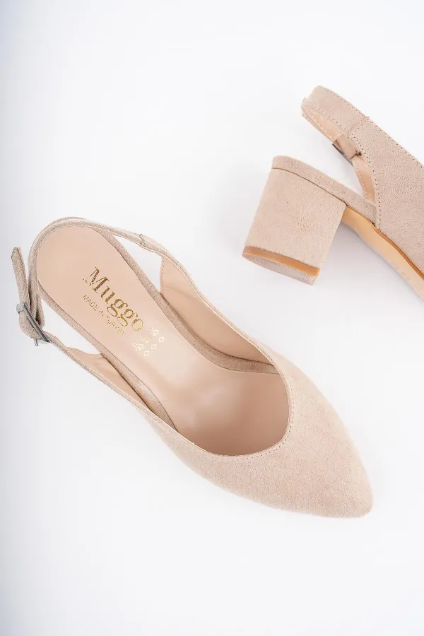 Muggo W0711 Chaussures à talons hauts élégantes et confortables, style classique décontracté sans talon, garanties