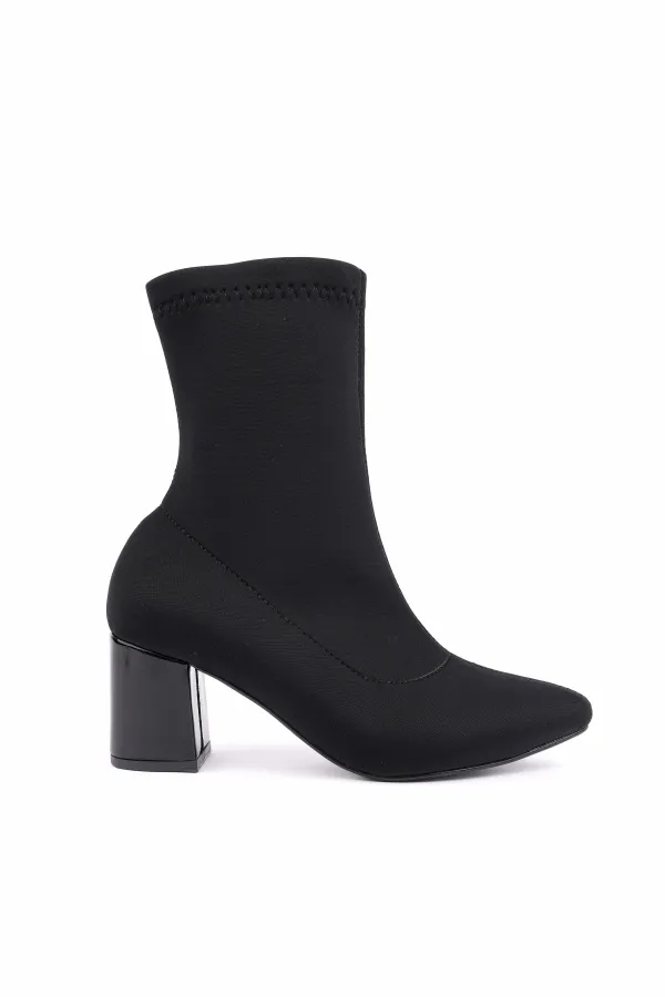 Bottes extensibles à bout pointu et talon compensé pour femmes Muggo MAGNUS