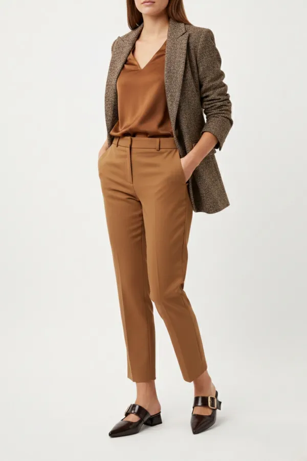 Muggo DESTİNY Gold Tokalı Tek Bant Sivri Burun Kadın Topuklu Terlik