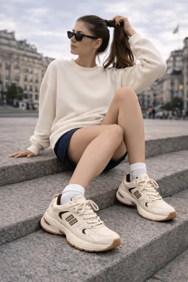 Chaussures de sport décontractées à lacets et semelle épaisse Muggo SHIFT pour femmes