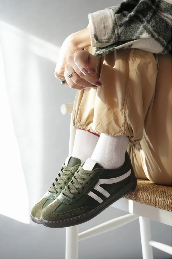 Muggo GARCİA Garantili Unisex Ortopedik Günlük Bağcıklı Yürüyüş Koşu Sneaker Spor Ayakkabı