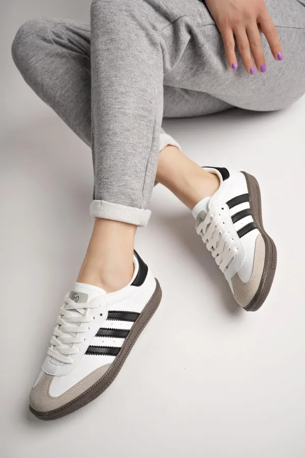 Muggo JABBAR Unisex Ortopedik Günlük Garantili Bağcıklı Yürüyüş Koşu Sneaker Spor Ayakkabı