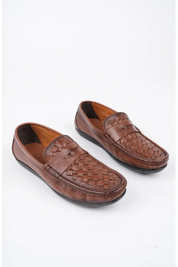 Chaussures décontractées pour hommes Muggo WOLTZ en cuir véritable classique garanti