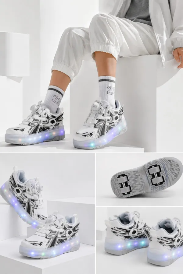 Muggo PATO Çocuk Işıklı Patenli Tekerlekli Sneaker Spor Ayakkabı
