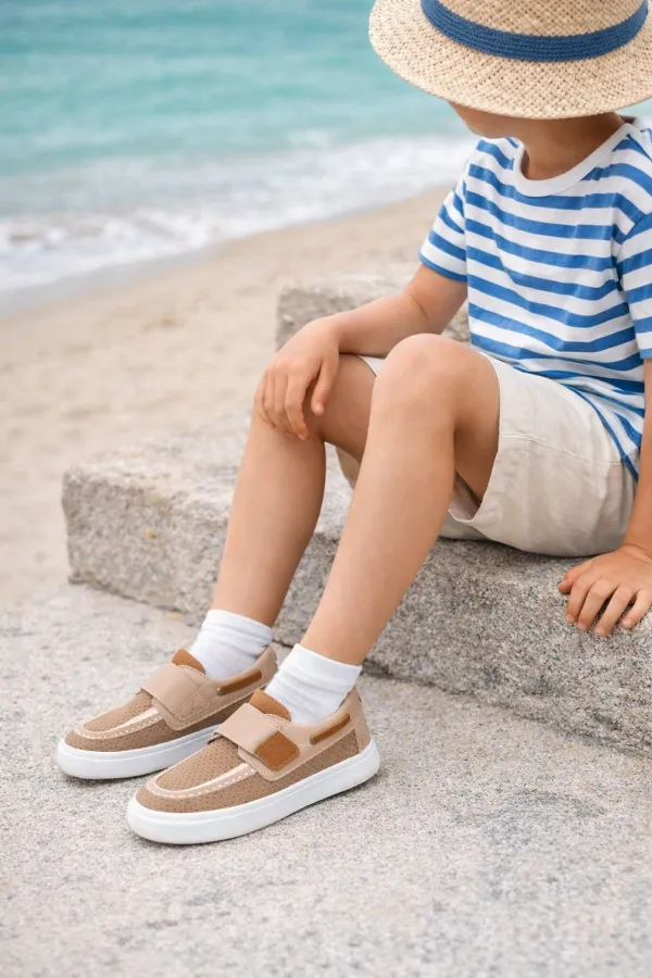 Muggo RABIDS Velcro Patterned Casual Kids' Sneaker Sports Shoes