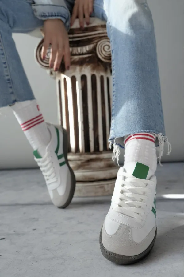 Muggo GARCİA Garantili Unisex Ortopedik Günlük Bağcıklı Yürüyüş Koşu Sneaker Spor Ayakkabı