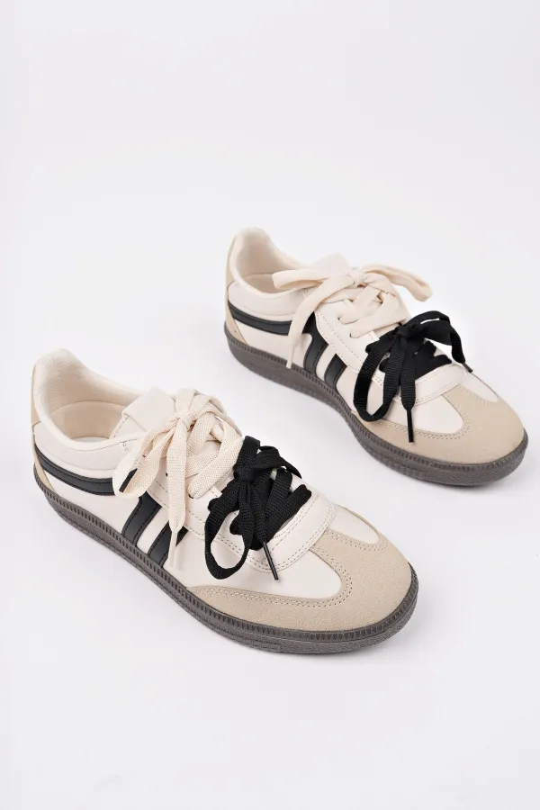 Muggo RETRO Çift Bağcıklı Günlük Kadın Sneaker Spor Ayakkabı