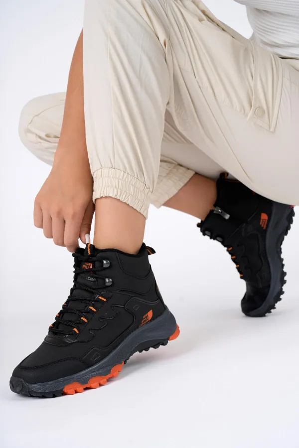 Bottes d'hiver unisexes Muggo ICELAND, garanties, pour la randonnée et les activités de plein air, à lacets et fermeture éclair latérale.