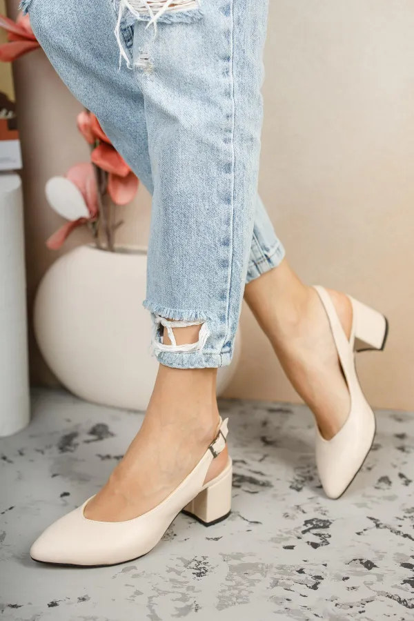 Muggo GZHW711 Escarpins à talons hauts pour femmes, dos nu, style classique décontracté, élégants et confortables.