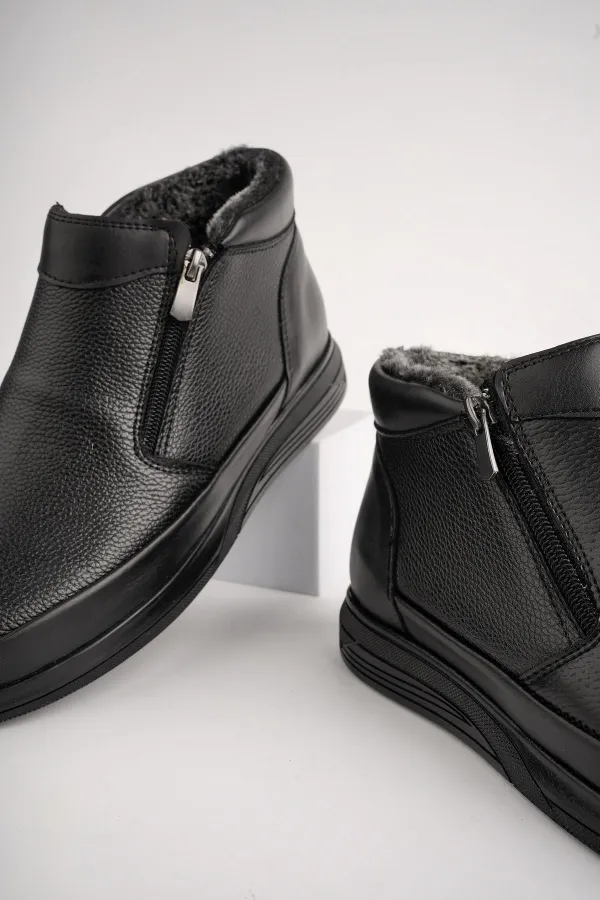 Muggo DAVILA Guaranteed Double Zip Fur-Lined Men's Boots