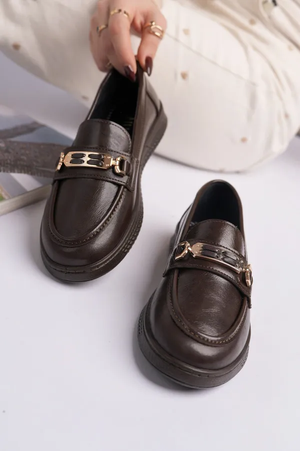 Mocassins décontractés pour femmes Muggo OXFORDIA avec boucle métallique