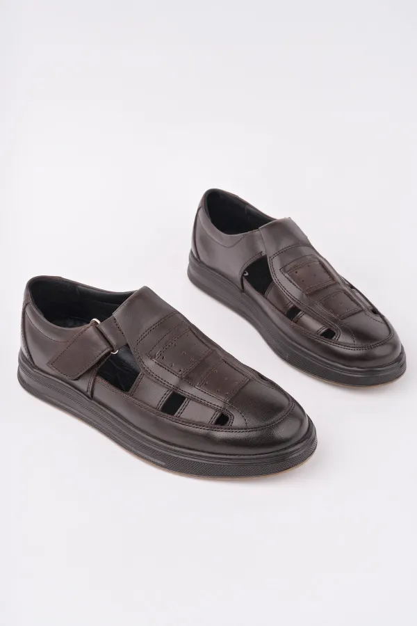 Muggo Oliver Guaranteed Men's Casual Classic Genuine Leather Comfortable Orthopedic Sandals