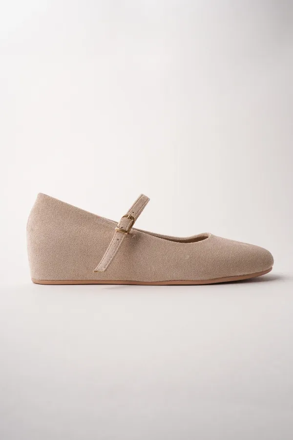 Ballerines Muggo BERNY à talon caché, en cuir, à bride unique pour femmes