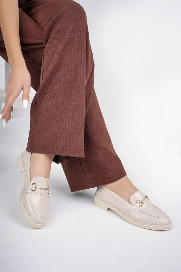 Muggo SUSSIE Guaranteed Metal Buckle Women's Loafer Casual Shoes