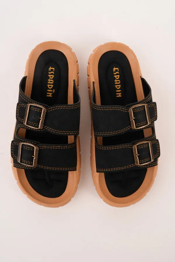 Muggo AUGUSTA Ayarlanabilir Çift Tokalı Günlük Erkek Terlik