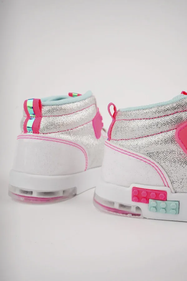 Chaussures de sport orthopédiques Muggo KUKULİ pour enfants, à lacets et scratch, sur le thème Lego.