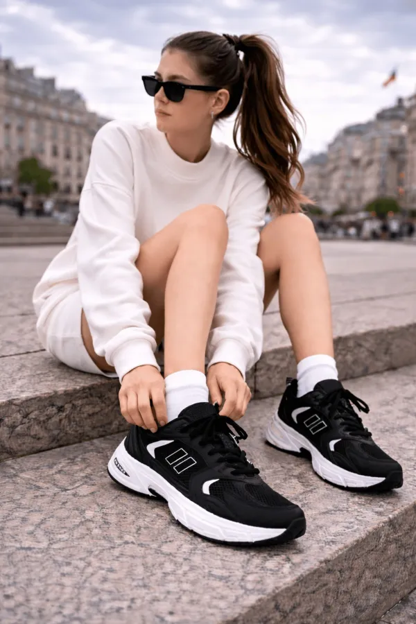 Chaussures de sport décontractées à lacets et semelle épaisse Muggo SHIFT pour femmes