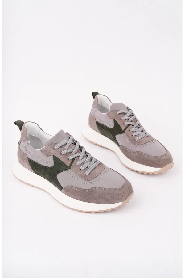 Chaussures de sport décontractées pour hommes Muggo SVENSON, à lacets et semelle épaisse, en cuir véritable.