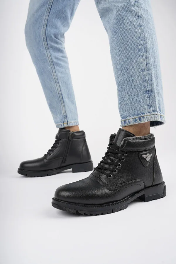 Muggo CANYON Garantili Bağcıklı Fermuarlı İçi Kürklü Erkek Kışlık Bot