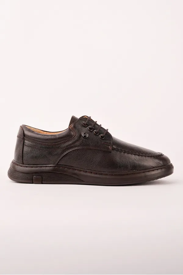 Chaussures décontractées classiques pour hommes Muggo DASH en cuir véritable à lacets et semelle épaisse