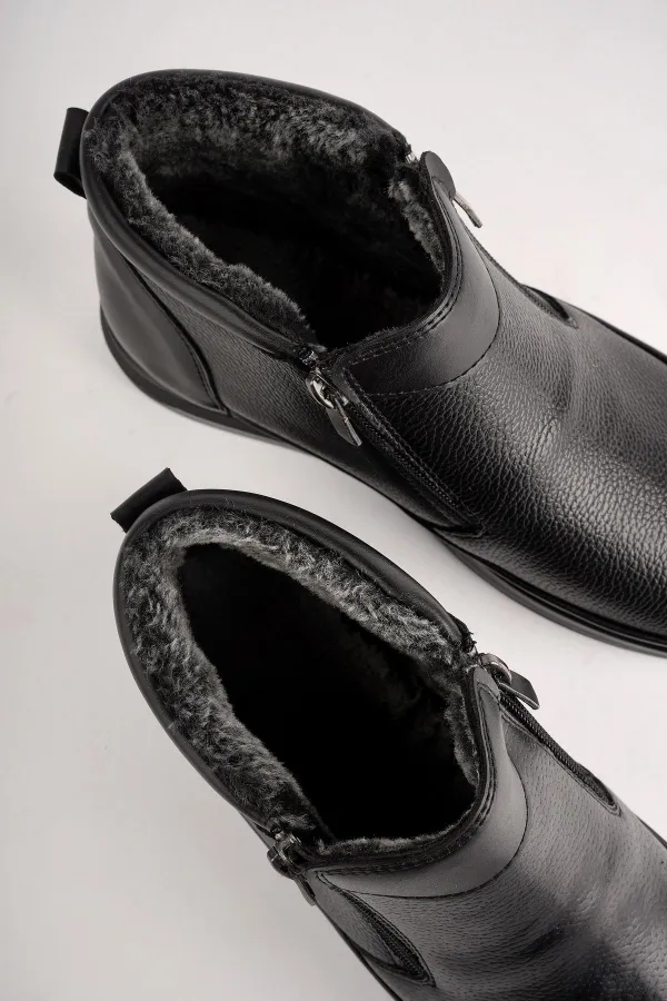 Muggo DAVILA Guaranteed Double Zip Fur-Lined Men's Boots