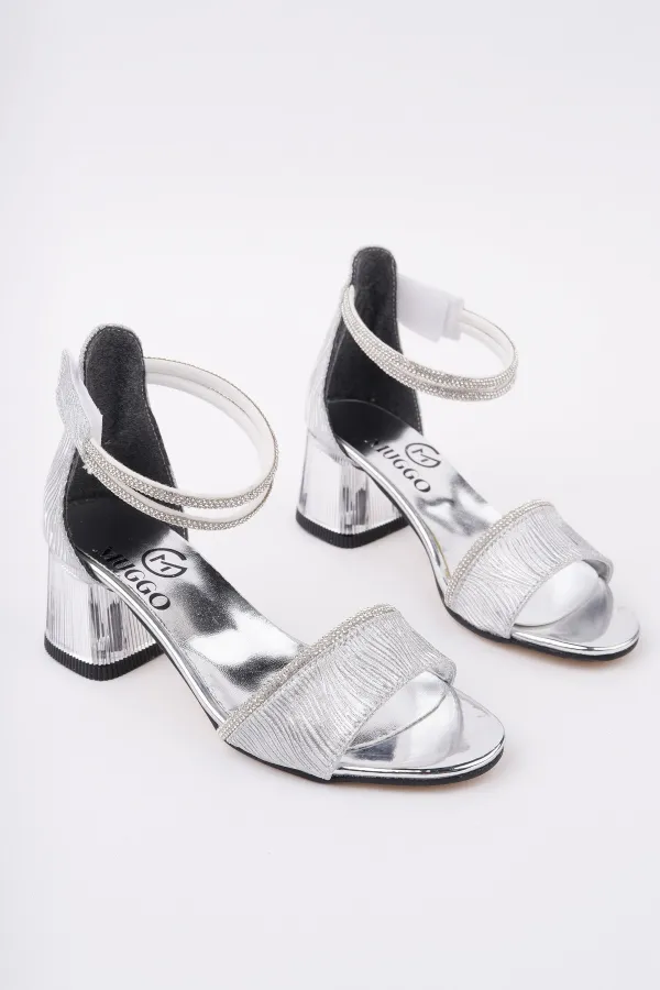 Chaussures à talons courts pailletées à bride cheville pour filles Muggo NOŞA