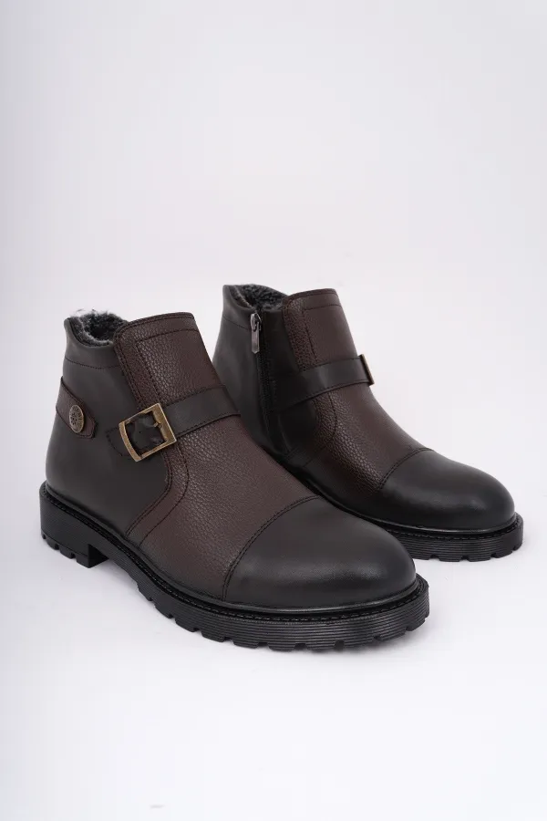 Muggo RODRİGUEZ Garantili Fermuarlı Kürklü Soğuk Geçirmez Erkek Bot