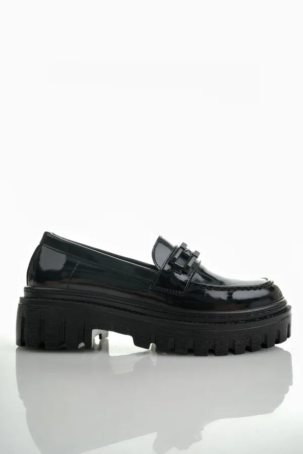 Mocassins Muggo SAMANTHA pour femmes, semelle épaisse, boucle, chaussures décontractées pour tous les jours