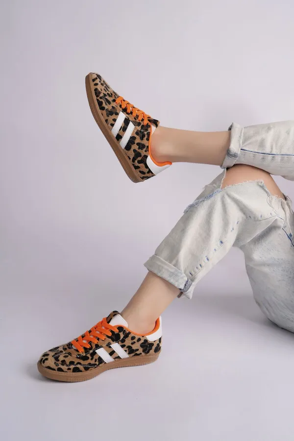 Muggo TAUPE Double Lace-Up Women's Casual Sneaker Sports Shoes