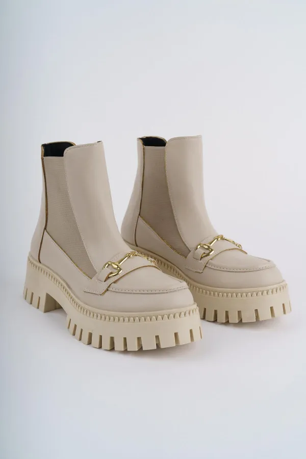 Bottines Chelsea pour femmes Muggo VESPER à boucle garantie et semelle épaisse