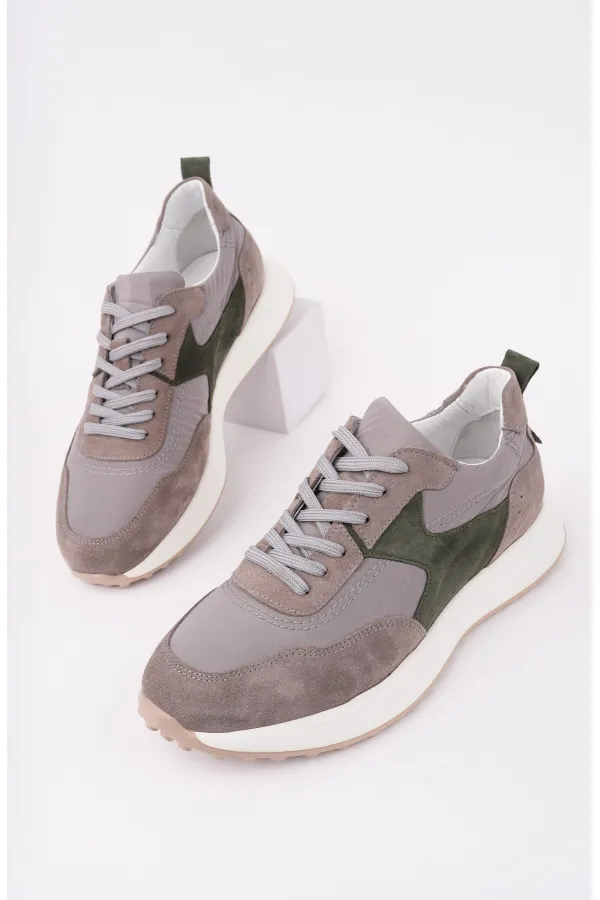 Chaussures de sport décontractées pour hommes Muggo SVENSON, à lacets et semelle épaisse, en cuir véritable.