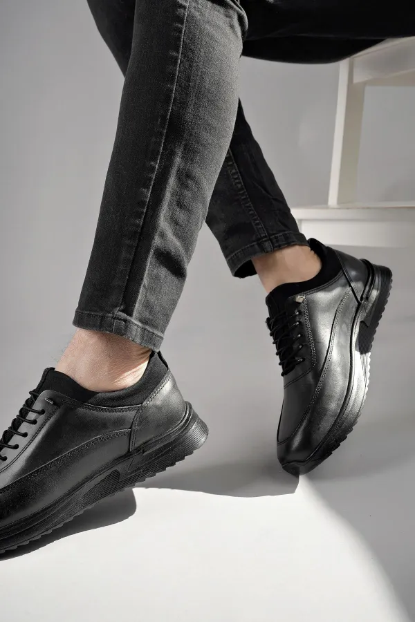 Muggo GRATUIT Garantie Chaussures orthopédiques confortables et classiques décontractées pour hommes en cuir véritable