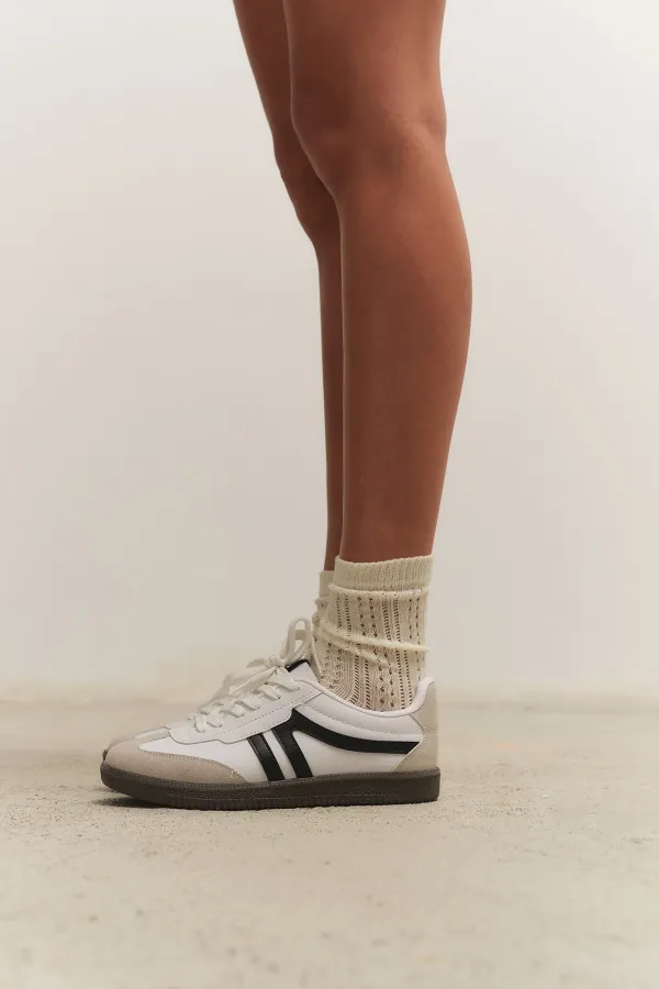 Muggo GARCİA Garantili Unisex Ortopedik Günlük Bağcıklı Yürüyüş Koşu Sneaker Spor Ayakkabı