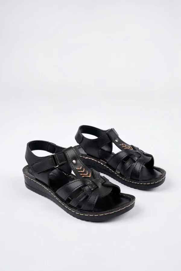 Muggo Soft Kadın Garantili Günlük Ortopedik Kaymaz Taban Comfort Rahat Sandalet