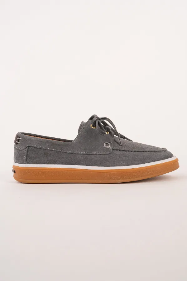 Muggo CRAFT Genuine Suede Leather Lace-up Men's Casual Loafer Shoes