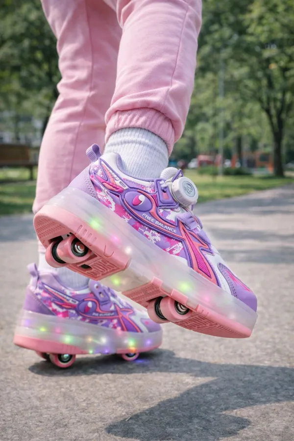 Muggo PATO Çocuk Işıklı Patenli Tekerlekli Sneaker Spor Ayakkabı