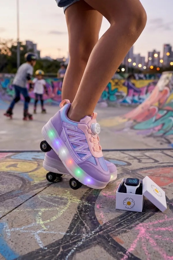 Muggo SKY Kids Light-Up Roller Skate Sneaker Sports Shoes Muggo SKY Kids Light-Up Roller Skate Sneaker Sports Shoes