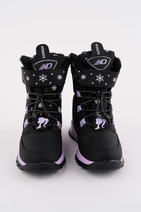 Bottes Muggo Twinkle pour filles, doublées de fourrure, à lacets et fermeture velcro