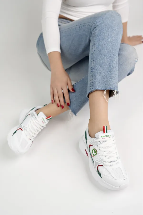 Amed Spor BRAİN Unisex Ortopedik Günlük Bağcıklı Sneaker Spor Ayakkabı