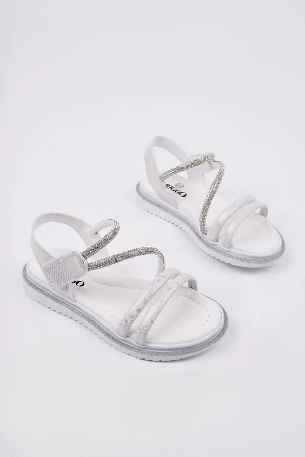 Sandales décontractées à scratch et paillettes Muggo MQUEEN pour filles