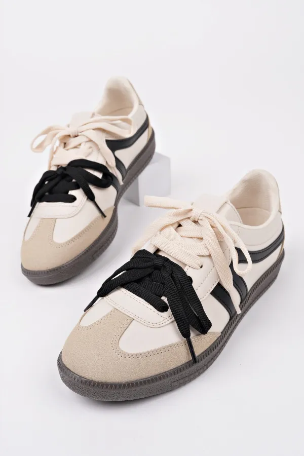 Muggo RETRO Çift Bağcıklı Günlük Kadın Sneaker Spor Ayakkabı