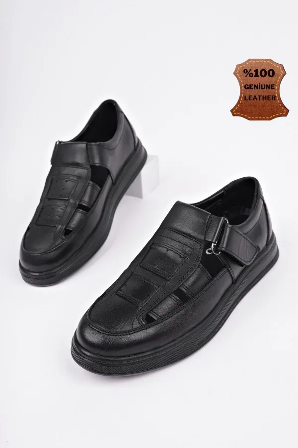 Muggo Oliver Guaranteed Men's Casual Classic Genuine Leather Comfortable Orthopedic Sandals