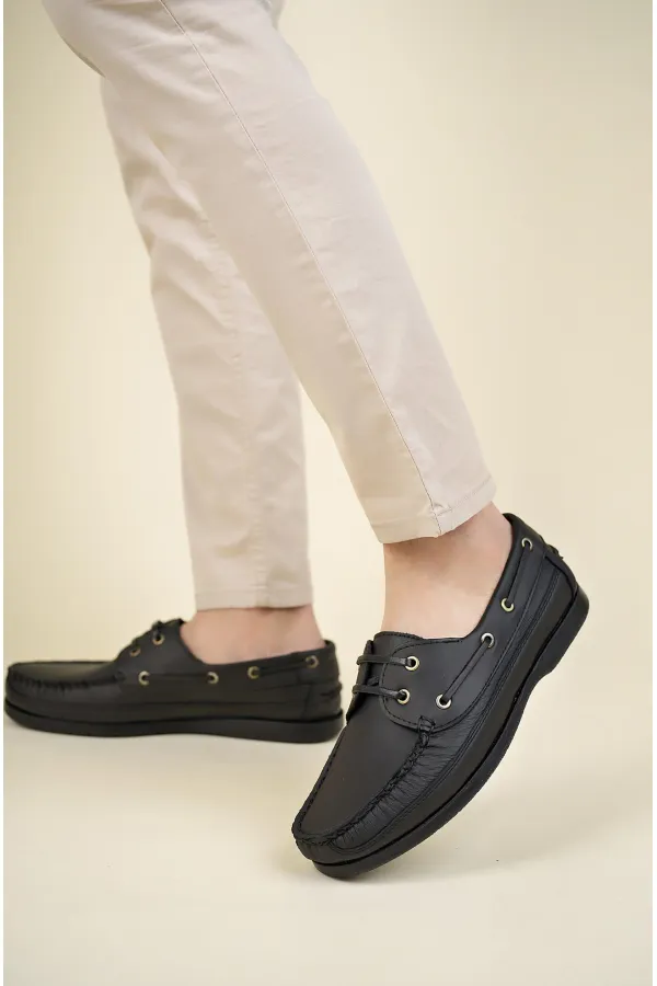 Chaussures décontractées classiques pour hommes Muggo MILLER en cuir véritable garanti