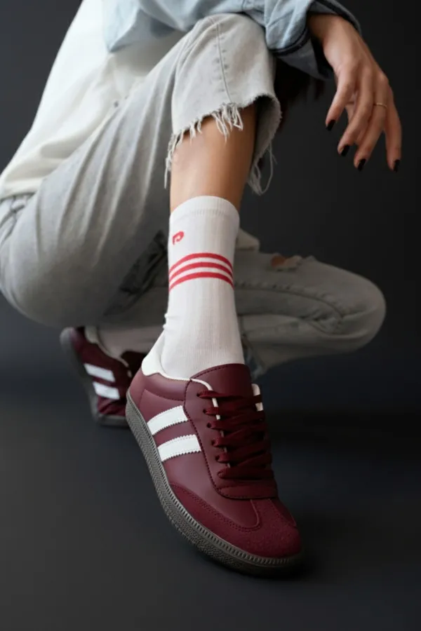 Muggo DORGO Kadın Günlük Bağcıklı Yürüyüş Koşu Sneaker Spor Ayakkabı