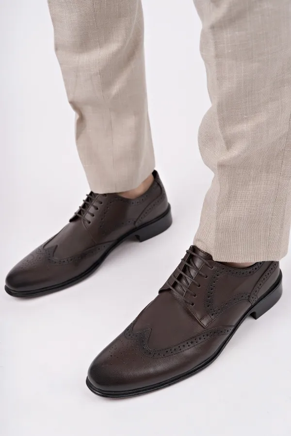 Chaussures classiques pour hommes Muggo H046 en cuir véritable